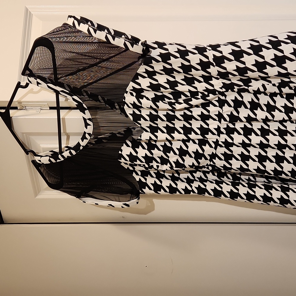 Houndstooth Maxi Dress